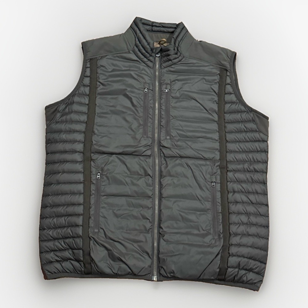 Kuhl Men's Projekt Spyfire Vest Goose Down Size XL Brown Hiking Gorpcore